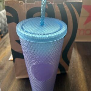 Starbucks Blue Textured Tumbler with Straw